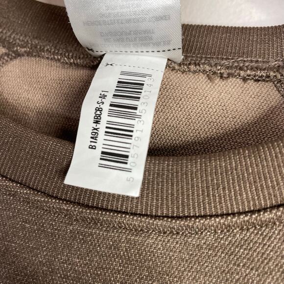 Gymshark Adapt Ombre Lifting Crop Top Long Sleeve Brown geometric Print Womens S - Picture 16 of 16